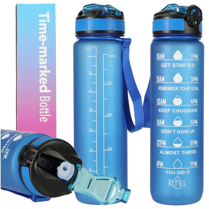 Gertuvė dviračiui 1000ml Time market bottle Pink