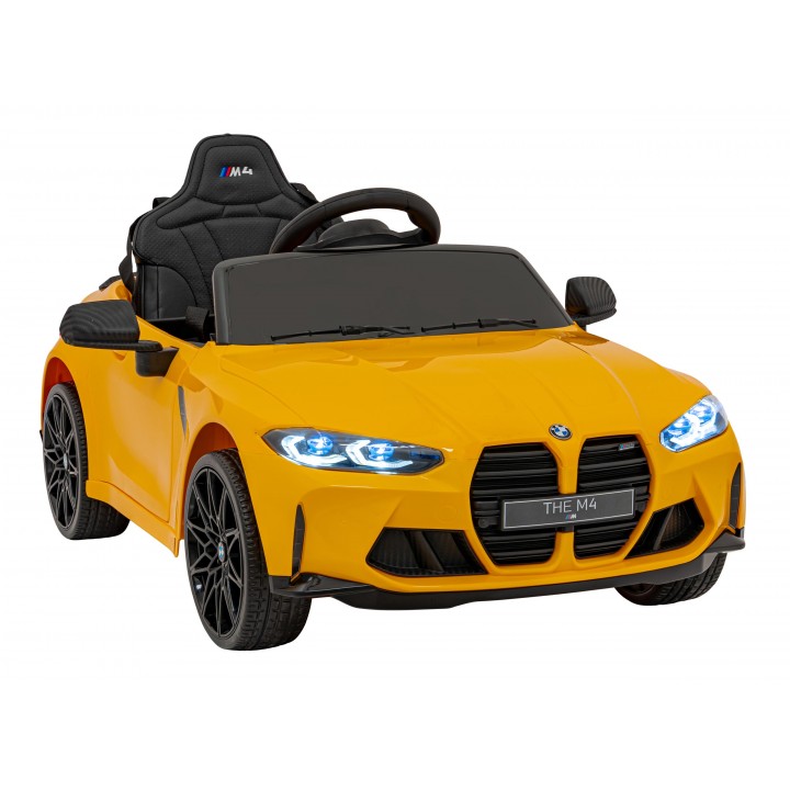 Elektromobilis vaikams BMW M4 geltonas 2 x 35w