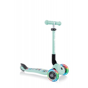 Paspirtukas GLOBBER Junior Foldable Fantasy Lights, mėtinis