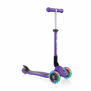 Paspirtukas GLOBBER Junior Foldable Fantasy Lights, violetinis